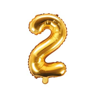 Cijferballon | goud | twee
