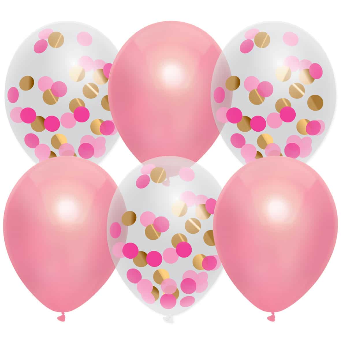 abces verbannen Verslaving Ballonnen mix | roze + transparant met confetti - Leuk voor een feest!
