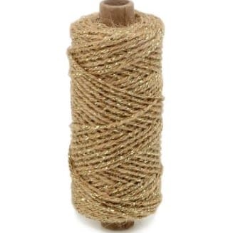 Touw |  jute met goud | 50 meter