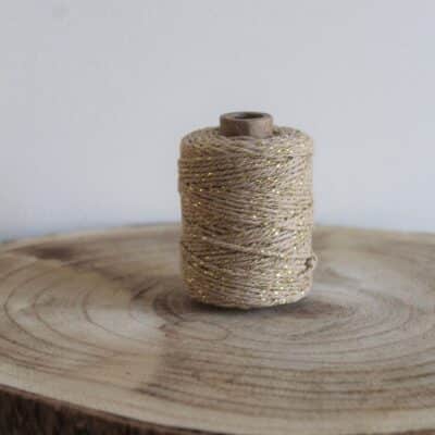 Touw |  jute met goud | 50 meter