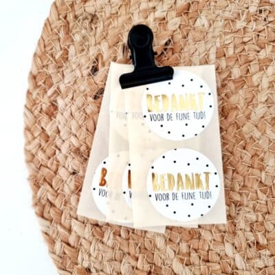 Sticker | Bedankt voor de fijne tijd | 10 stuks