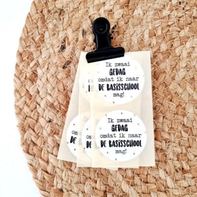 Sticker | Ik zwaai gedag omdat ik naar de basisschool mag | 10 stuks