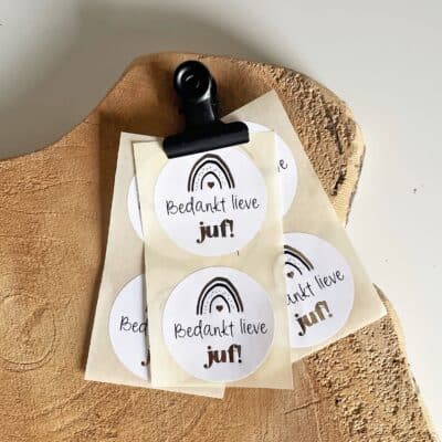 Sticker | Bedankt lieve juf! | 10 stuks