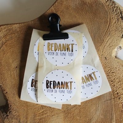 Sticker | Bedankt voor de fijne tijd | 10 stuks
