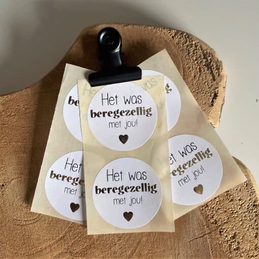 Sticker | Het was beregezellig met jou | 10 stuks