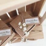 Bruiloftsbedankje | Rechthoekig craft doosjes met label - sticker | 30 stuks - Afbeelding 3