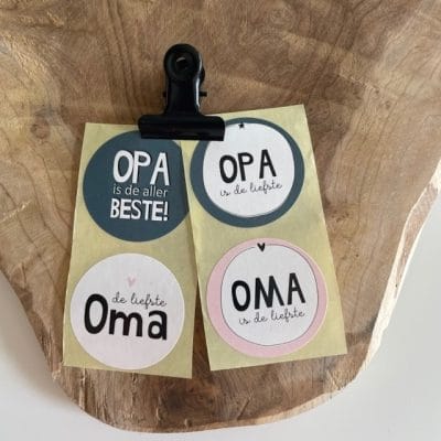 Sticker | Opa en oma | 10 stuks