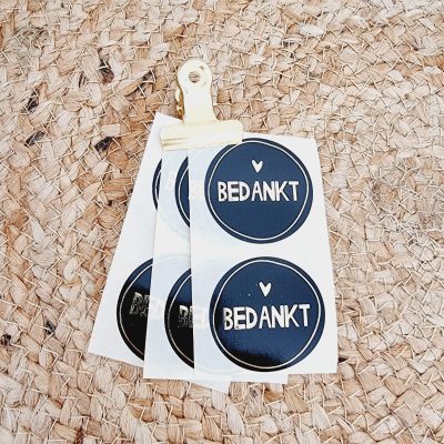 Sticker | Bedankt | 10 stuks