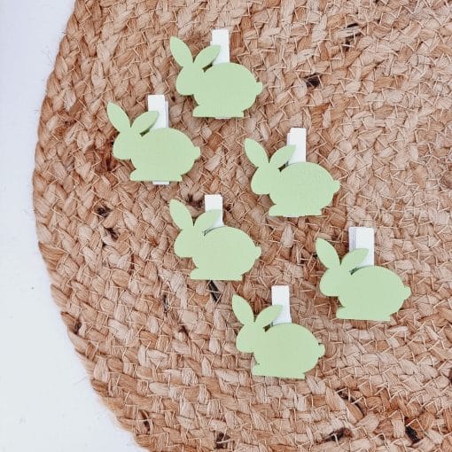 Knijper bunny | groen | 6 stuks
