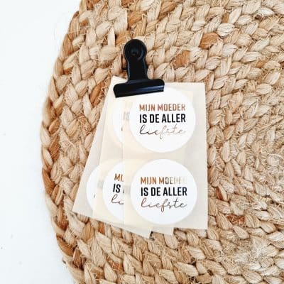 Sticker | Mijn moeder is de allerliefste | 10 stuks