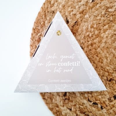 Confetti zaadjes | Lach, geniet en strooi confetti in het rond