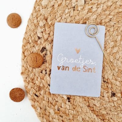 Sinterklaas cadeaukaart | Groetjes van de sint