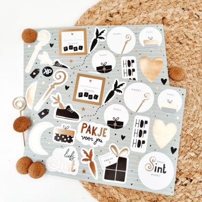 Sinterklaas stickervel | Pakjes feest