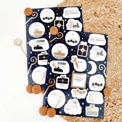 Sinterklaas stickervel | Sint luxe