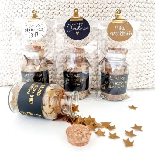 Kerstcadeautje | handzeep snippers  | Filled with holiday spirit - Merry christmas