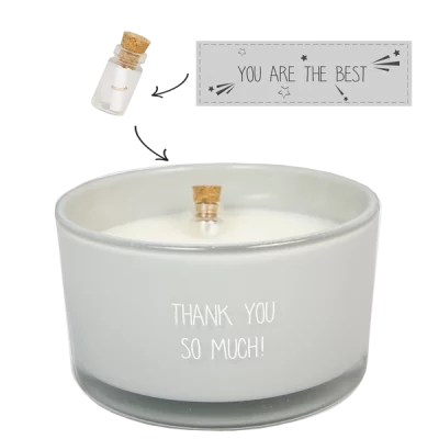 Flessenpost kaars | Thank you so much