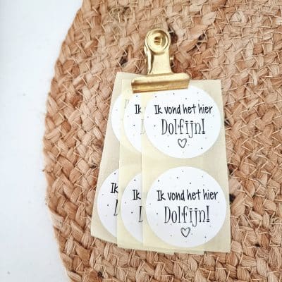 Sticker | Ik vond het hier dolfijn | 10 stuks
