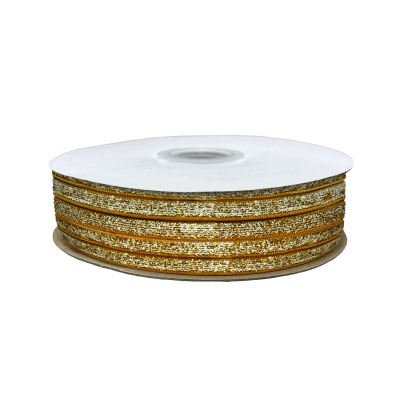 Kerst glitter velvel lint | goud 6 mm