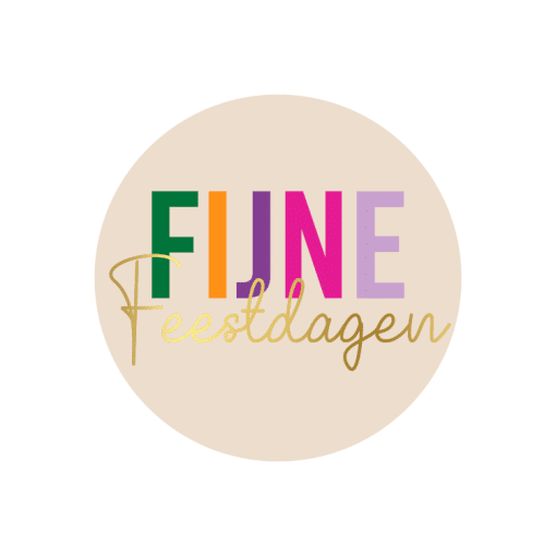 Kerststicker | Fijne Feestdagen funky colours | 10 stuks - Image 2