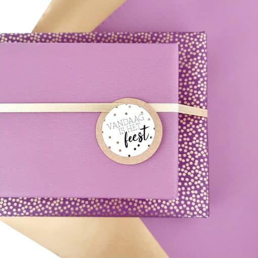 Cadeaupapier | mini stippen mauve