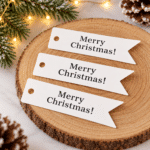 Cadeaulabel kerst | Merry christmas | 5 stuks - Afbeelding 2