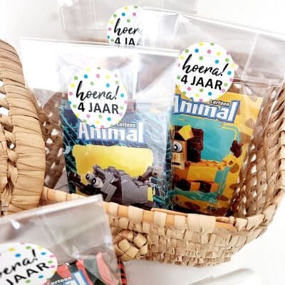 Blocks dieren  | kant en klare verjaardag traktaties