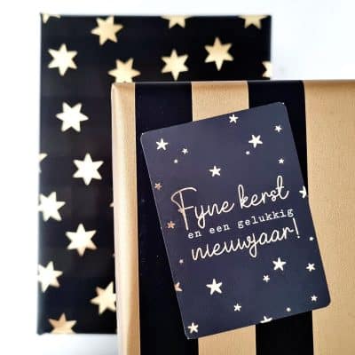 Cadeaukaartje kerst | Fijne Kerst en een gelukkig nieuwjaar | 3 stuks