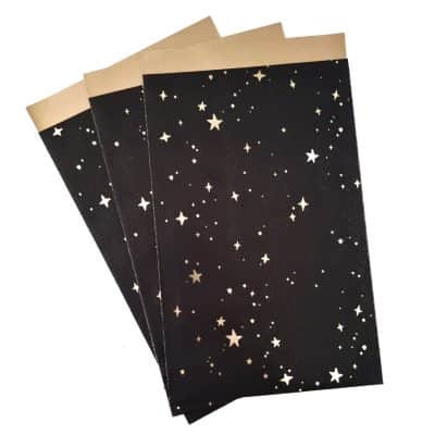 Cadeauzakjes kerst | Sterren goud | 5 stuks