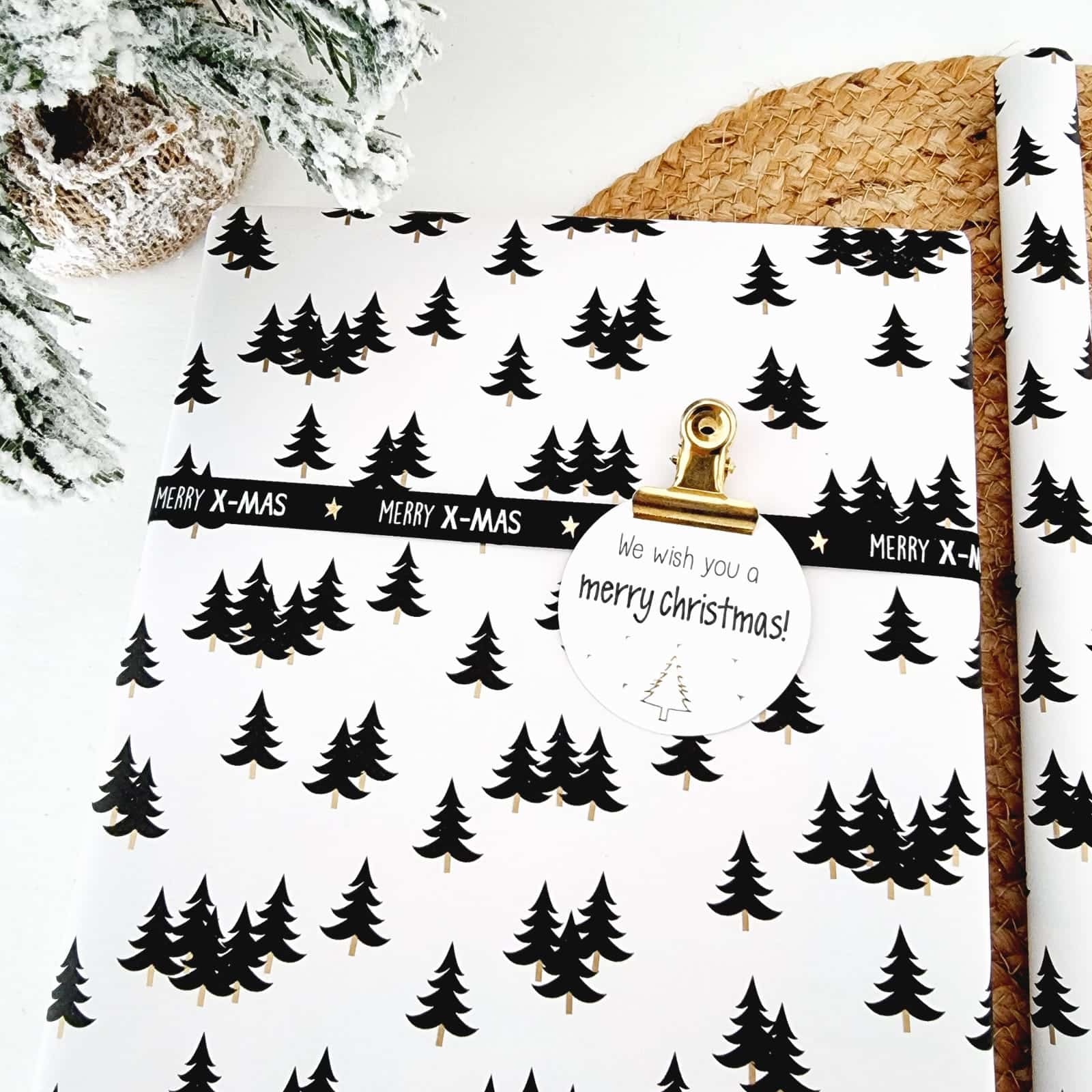 Kerst cadeaupapier | kerstboom