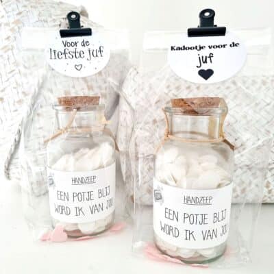 Cadeautje | handzeep snippers  | Een potje blij word ik van jou