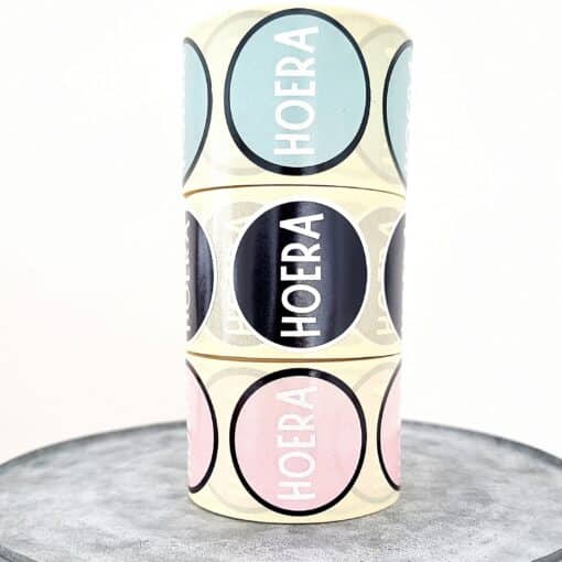 Sticker | Hoera mint groen | 10 stuks - Image 2