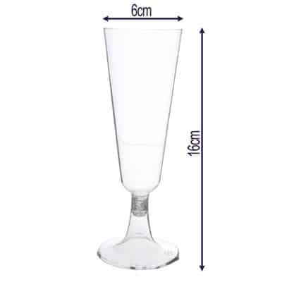 Traktatievorm | champagneglas | 6 stuks
