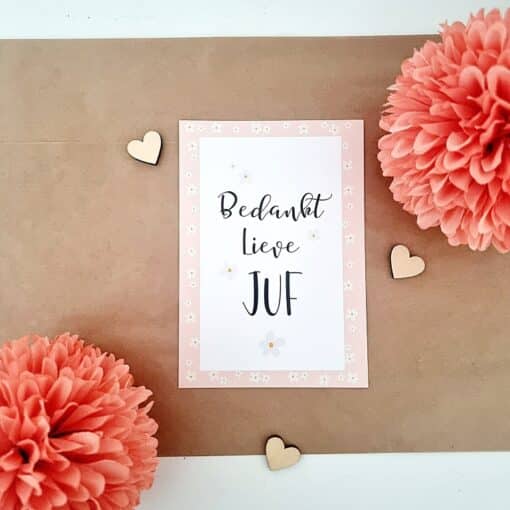 Wenskaart | Bedankt lieve juf!