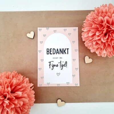 Wenskaart | Bedankt voor de fijne tijd