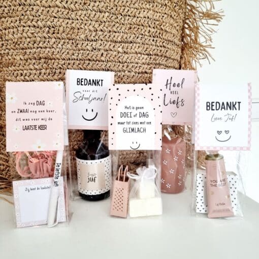 Feestzakje voor de juf | Bedankt voor de fijne tijd | 5 stuks - Image 2