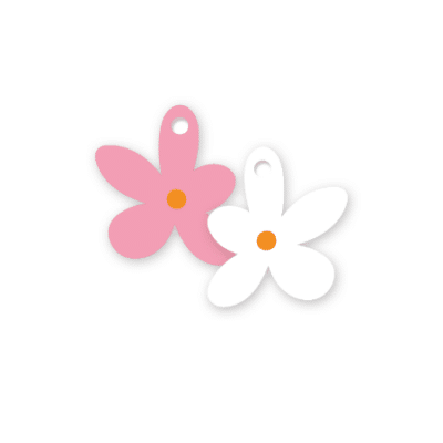 Cadeaulabel bloem | madelief | 3 stuks