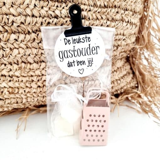 Cadeautje amberblokje | roze rasp - Image 2