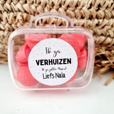 Verjaardag sticker met naam | Ik ga verhuizen