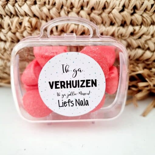 Verjaardag sticker met naam | Ik ga verhuizen