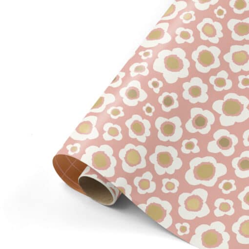 Cadeaupapier | retro flowers | naturel