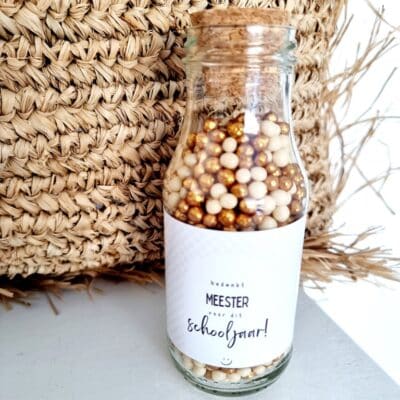 Glazen pot | Bedankt meester voor dit schooljaar
