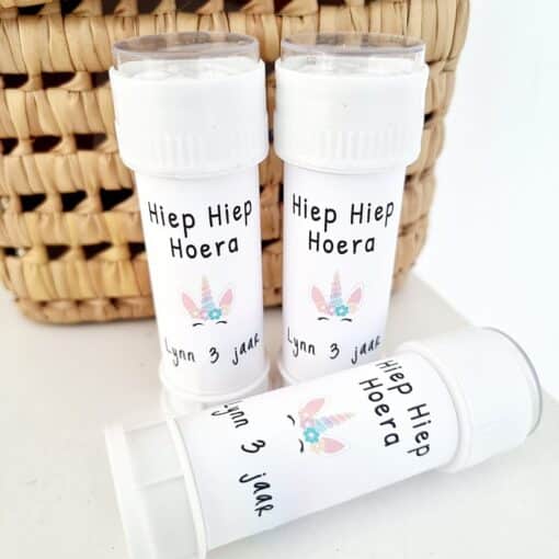 Bellenblaas met eigen tekst | unicorn | 8  stuks