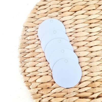 Labels rond | blauw | 5 stuks