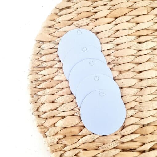 Labels rond | blauw | 5 stuks