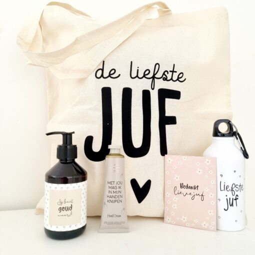 Einde schooljaar cadeau | Tas - de liefste juf