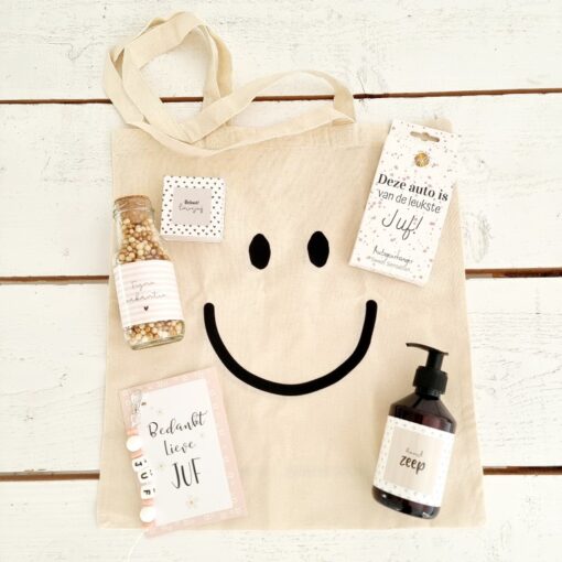 Einde schooljaar cadeau | Tas - smiley