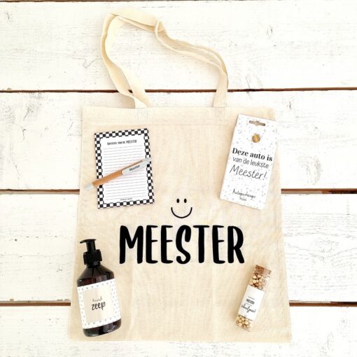 Einde schooljaar cadeau | Tas - meester
