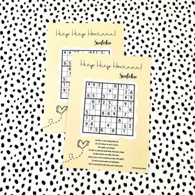 Feestkaart | Sudoku | 6 stuks