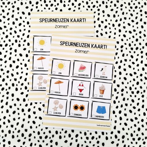 Feestkaart | Seizoen - zomer | 6 stuks - Image 2