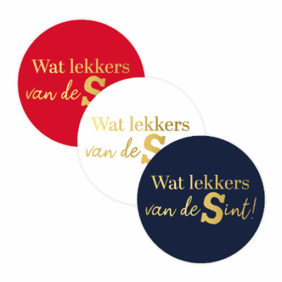 Sinterklaas sticker | Wat lekkers van de sint | 12 stuks